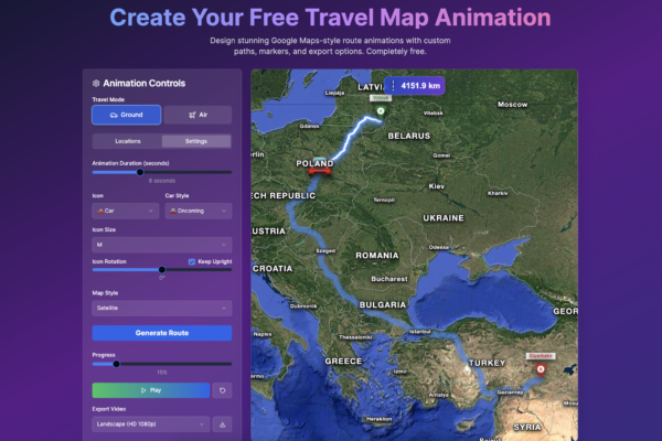 best map animation maker free travel route generator mapanimationmaker.com
