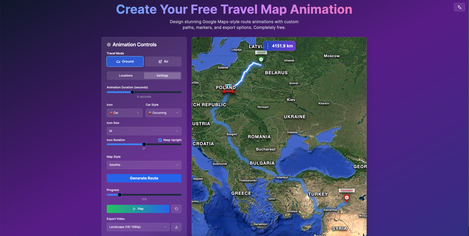 best map animation maker free travel route generator mapanimationmaker.com